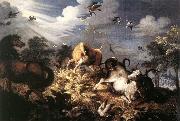 SAVERY, Roelandt Horses and Oxen Attacked by Wolves ar china oil painting artist